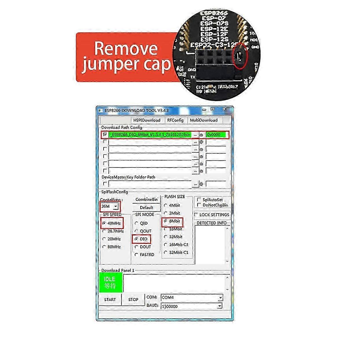 ESP8266 Test Rack Module Programmer Support ESP-01 01S 12 ESP32-C3-12F Multi-Function Portable Modu