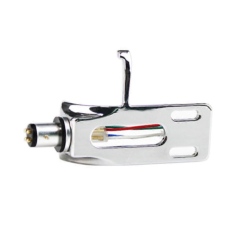 Universal Phono Stylus Cartridge Unit Turntable Headshell for Turntables Record Player Direct-Drive Turntable Zinc Alloy Silver