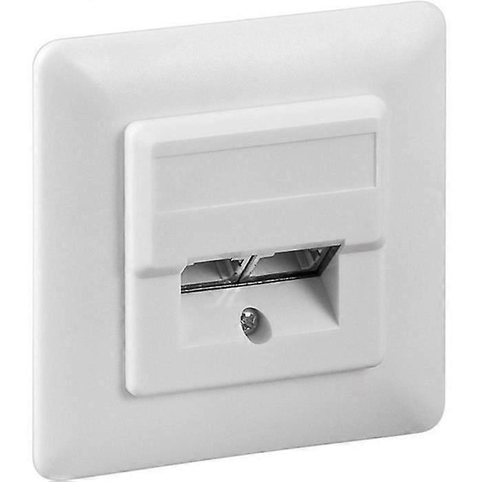 Network socket - GOOBAY - Insert with central plate - CAT 5e - White - Horizontal