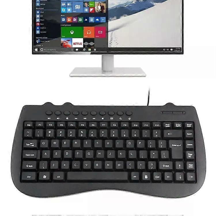 Mini Wired Keyboard-KB-301B Multimedia,English Version