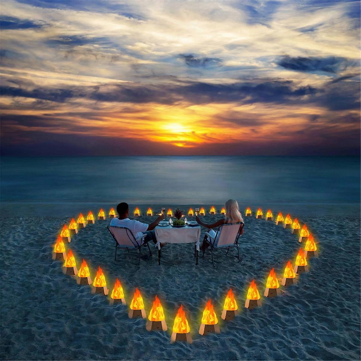 LED Simulation Flame Lamp LED Flame Lamp Outdoor Camping Garden Gold