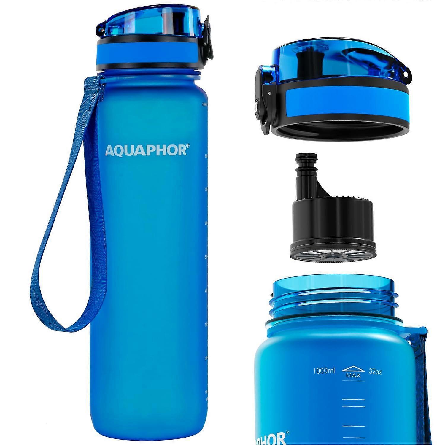 Filtered water bottle, leak -oriented, BPA -, motivation signs, travel, daily use. 40 -galloper filter