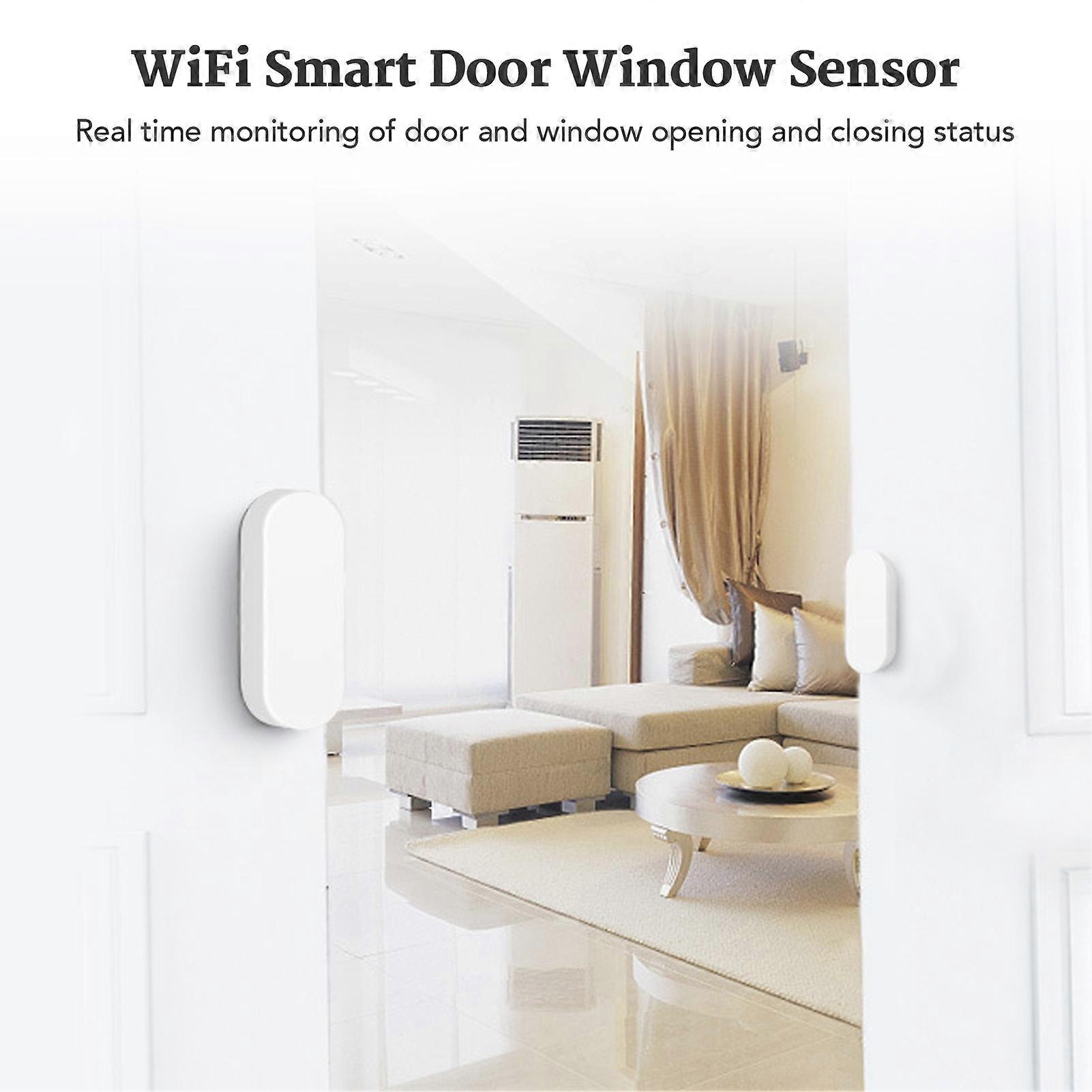 Smart Door/Window Sensor, App & Voice Control, Magnetic Detector for Home Security