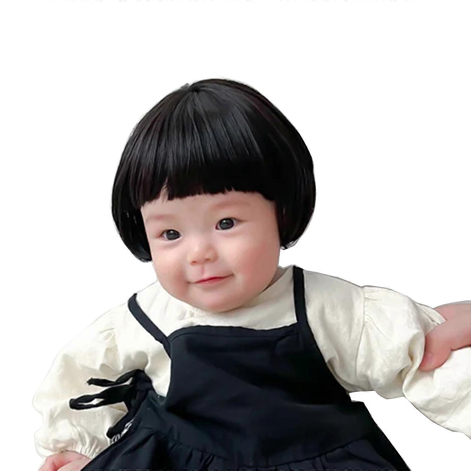 ファッションかわいい帽子1-3歳の子供のかつらヘアアクセサリー写真小道具素敵な赤ちゃんの女の子巻き毛のかつら帽子ヘアピースキャップ