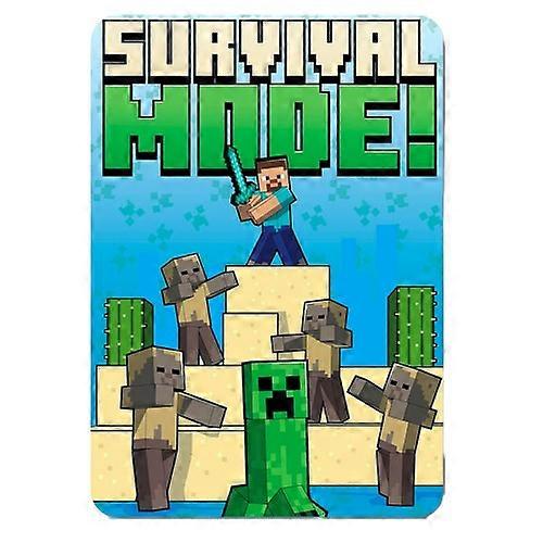 Minecraft Survival Mode Fleece Blanket