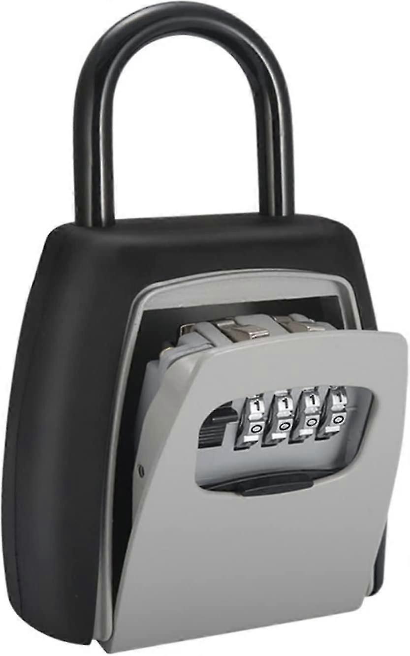 Wall Mounted Key Box,2 in 1 Password Door Lock Box Doorknob Password Box Decoration Codelock