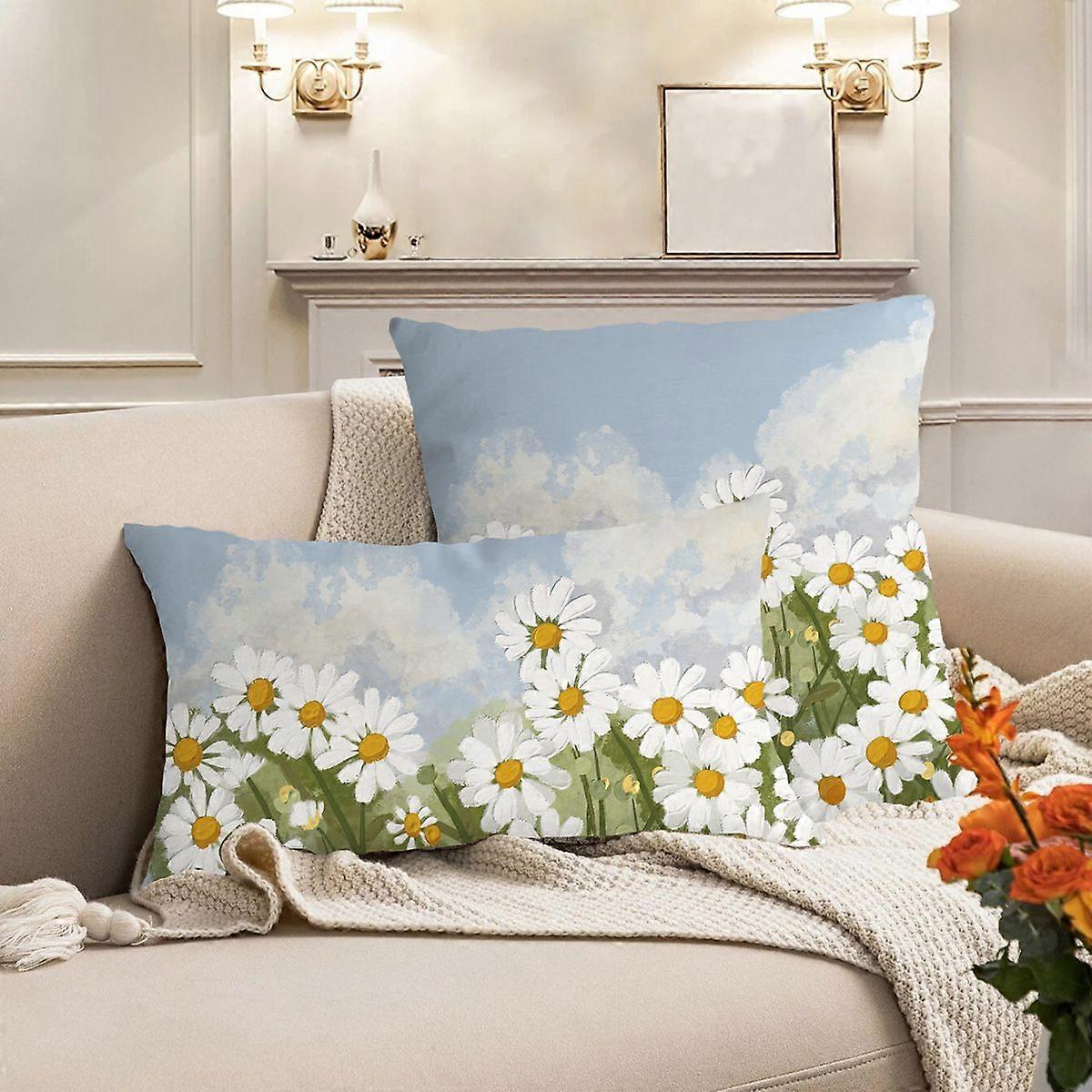 4-Pack Short Plush Printed Throw Pillowcases