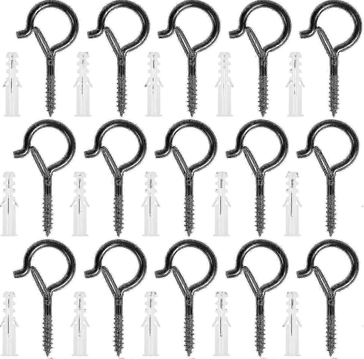 20 Piece Heavy Duty Screw Mounting Storage Hook Bracket