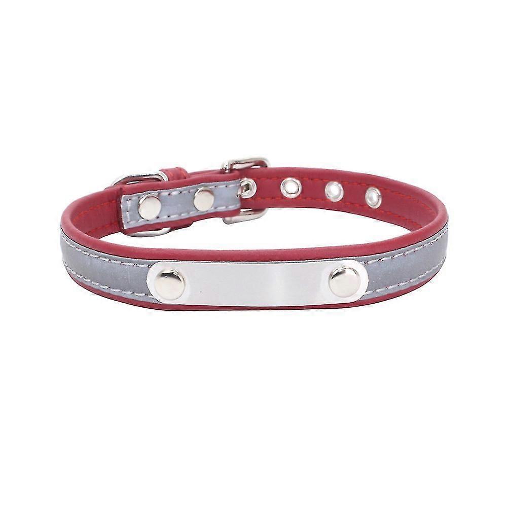 Pet Durable Reflective Collar Dog Cat Anti-lost Soft Microfiber Adjustable Collar
