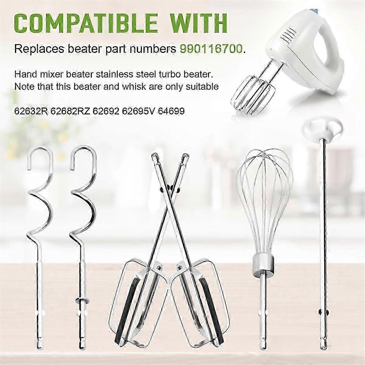 2pcs Stainless Steel Hand Mixer Beaters - Replacement Attachments For Hamilton Beach 64699, 62692, 62695v, 62682rz Models