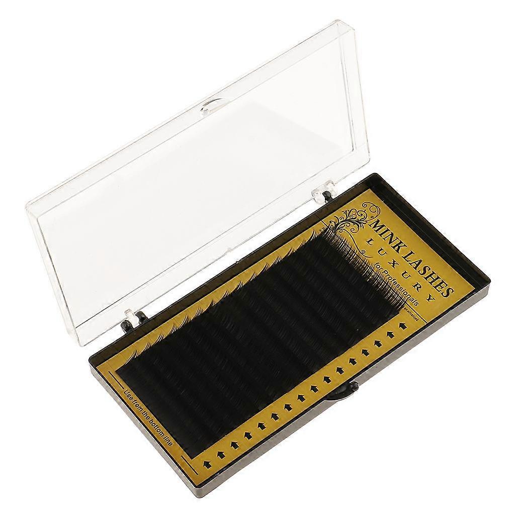 16 Rows Individual Eyelash Extensions Semi Permanent Black 0.15 C