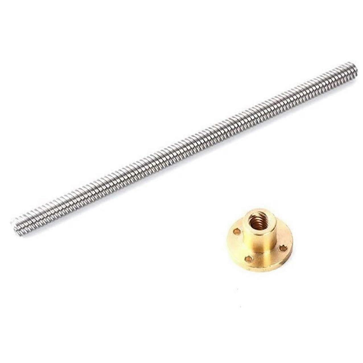 Threaded Backlash T16 Stainless Steel Lead Screw 16mm Trapezoidal Screw Rod with Brass Nut