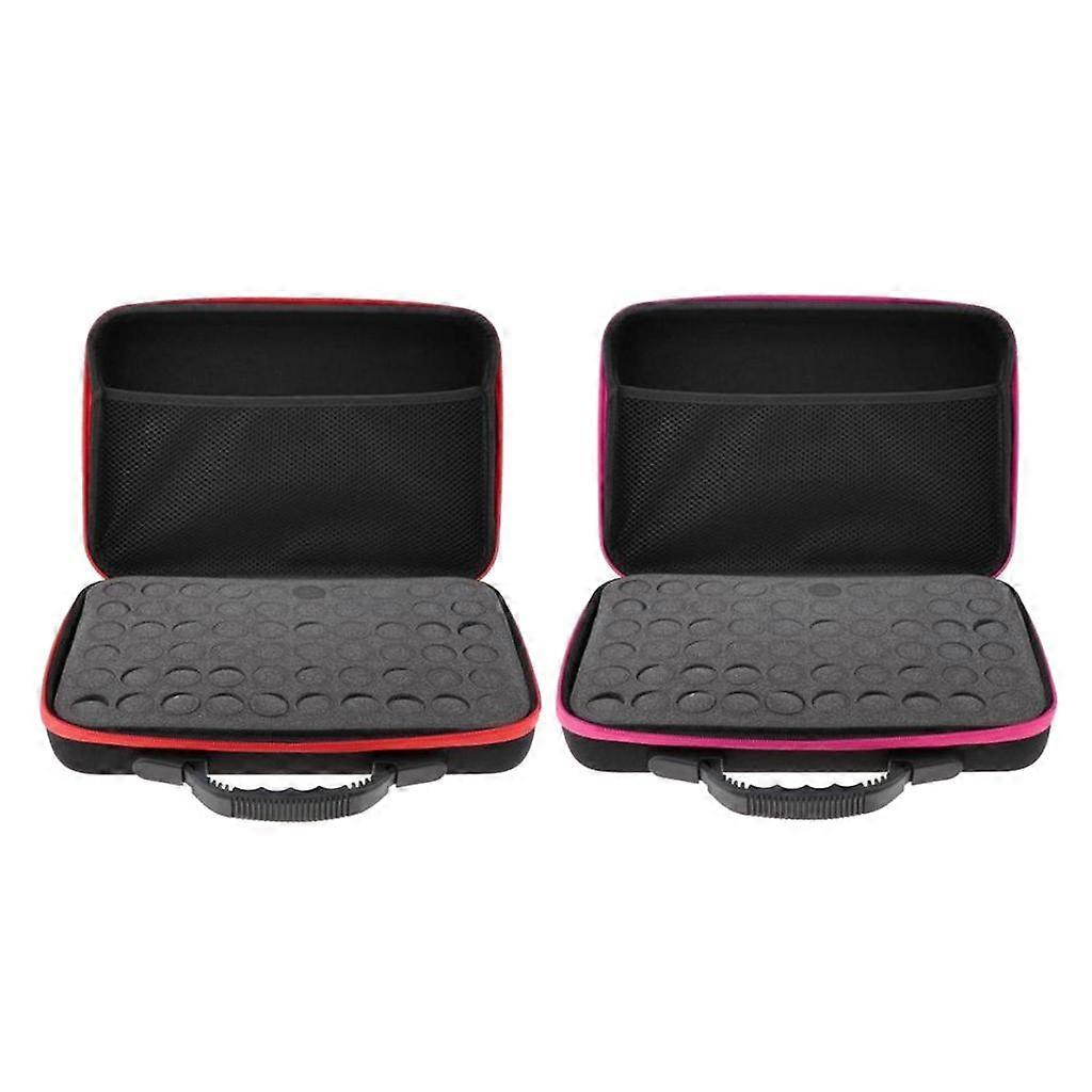 Pack of 2 Essential Oil Travel Case for 60 Bottles 5 to 15ml Aromatherapy Bottle