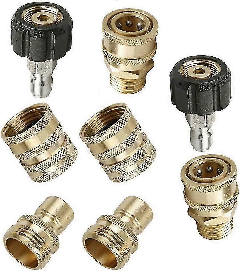 8 Pack M22 14mm Pressure Washer Adapter for Quick Release Garden Hose Fitting -a