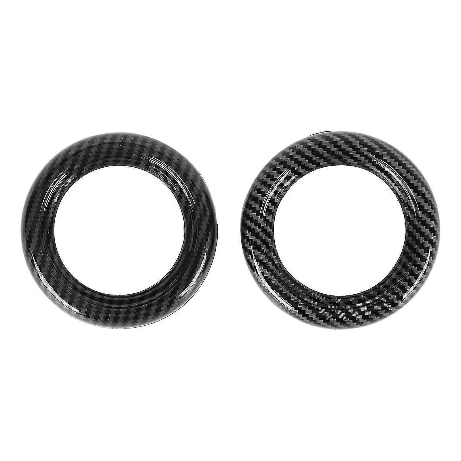 2PCS Car Inner Door Handle Trim Carbon Pattern Comfortable Touch Smooth Surface Replacement For Cooper R54 R56