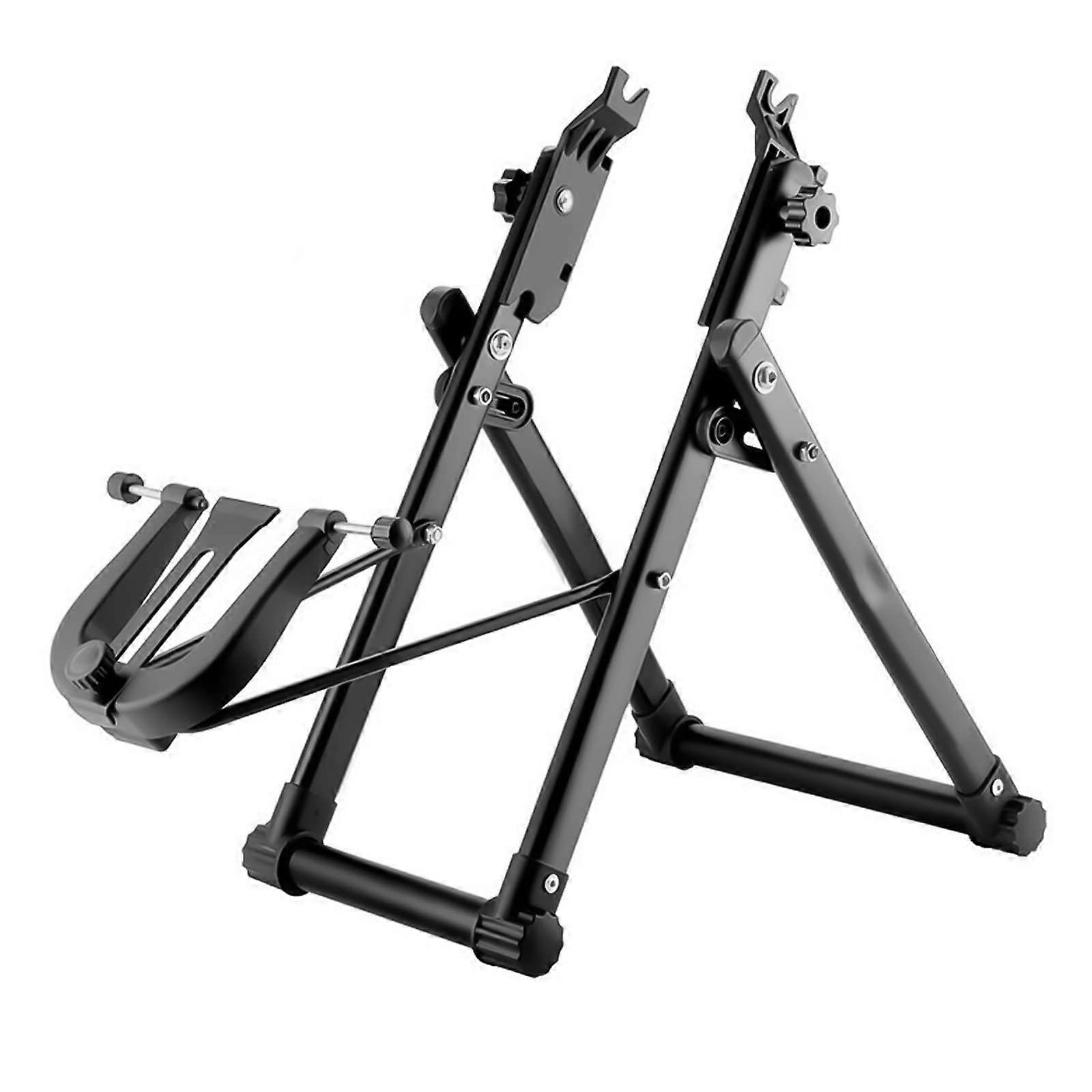 Centring Stand for Bicycle Wheels, Heavy Duty Foldable Bike Repair Stand for Mountain and Road Bikes, Rear Wheel Support