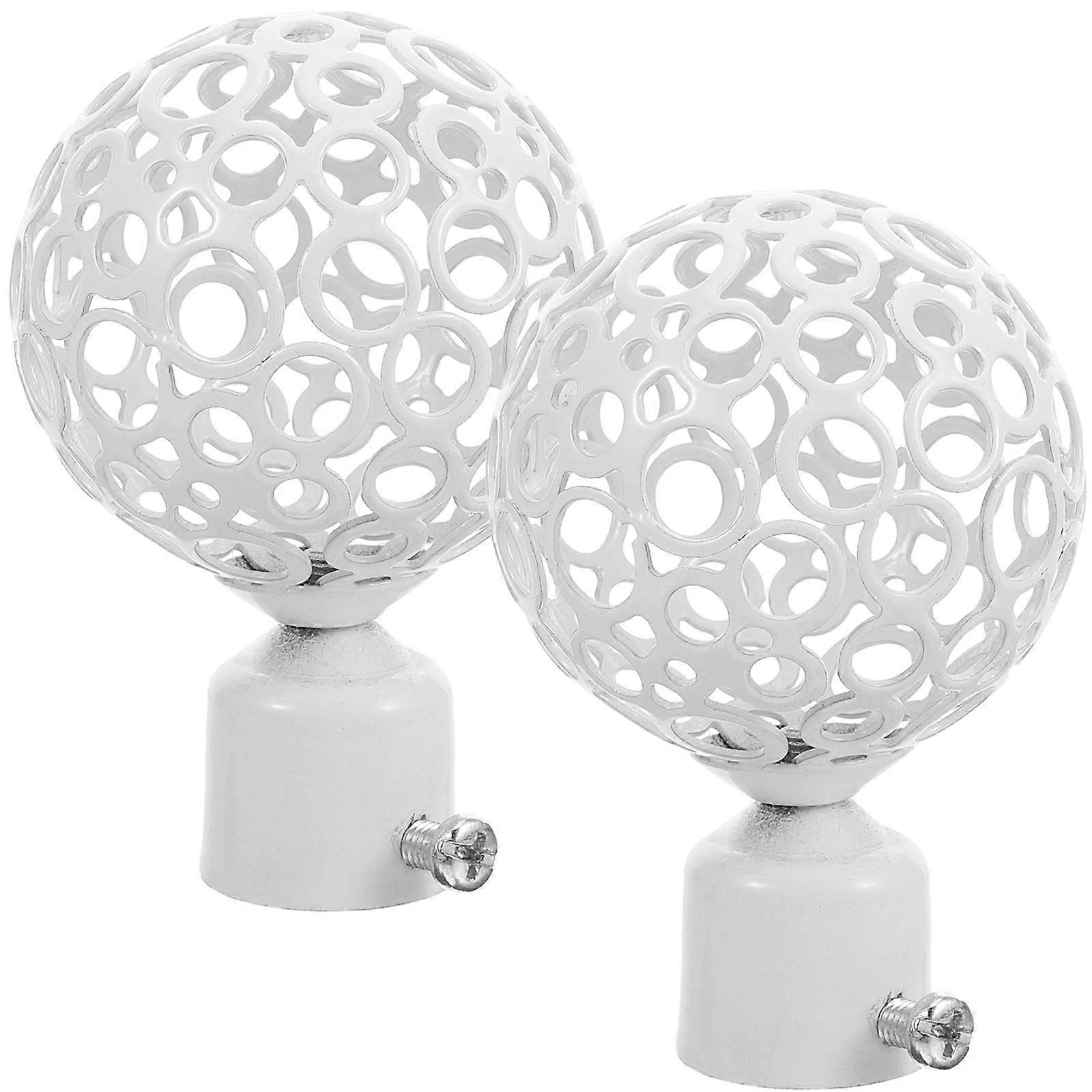 Iron Finials Enhancing Curtain Rod Aesthetics