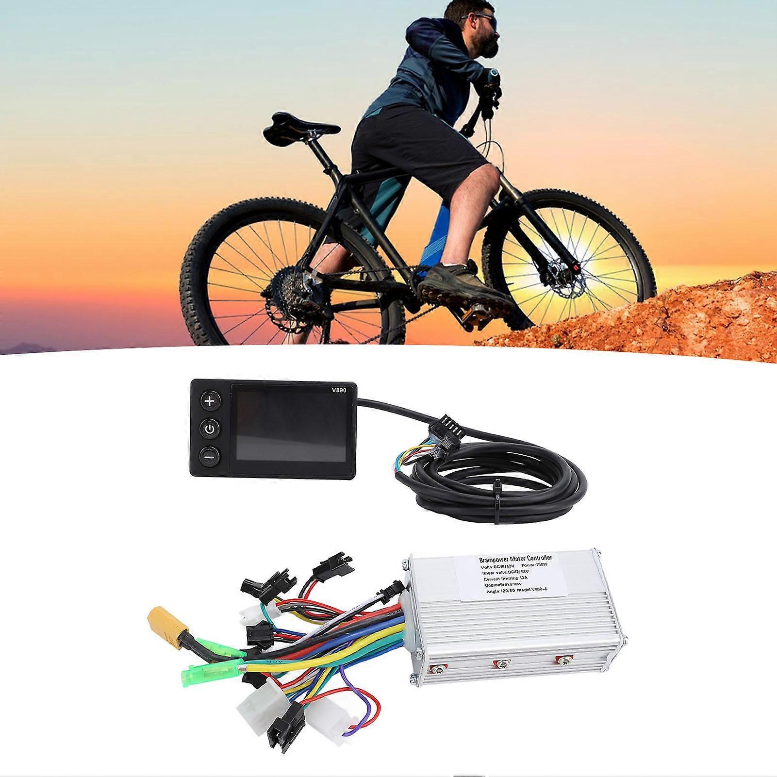 48V 60V 350W Brushless Controller V890 Meter LCD Display Screen Electric Bike Modification Kit 