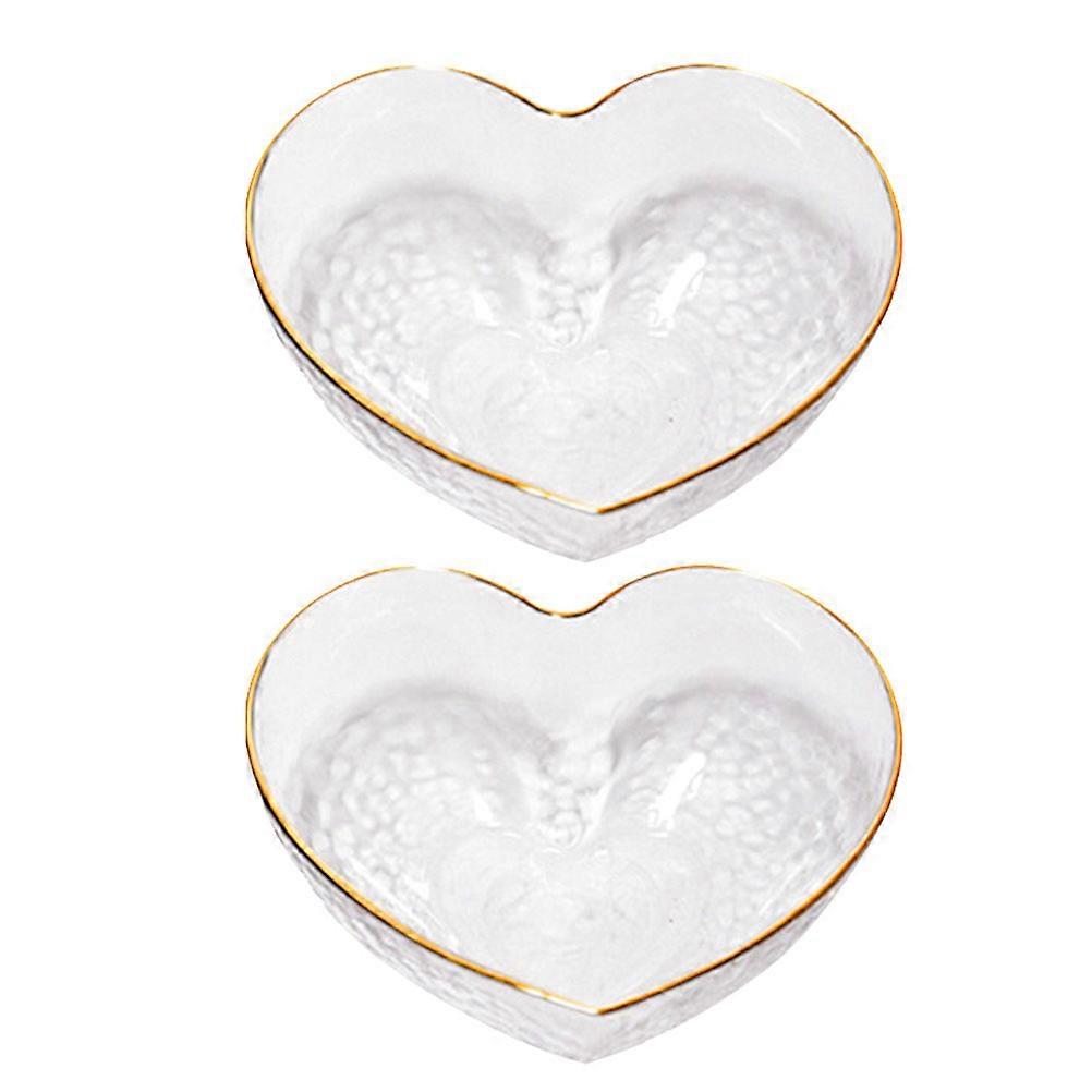Here's a polished and professional product description based on your input:
**2pcs Heart Shaped Glass Dessert Bowls – Creative Salad & Appetizer