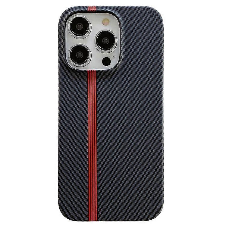 Compatible For iPhone 14 Pro Incomplete Phone Case Carbon Fiber Texture Microfiber Lining + PC Back Cover