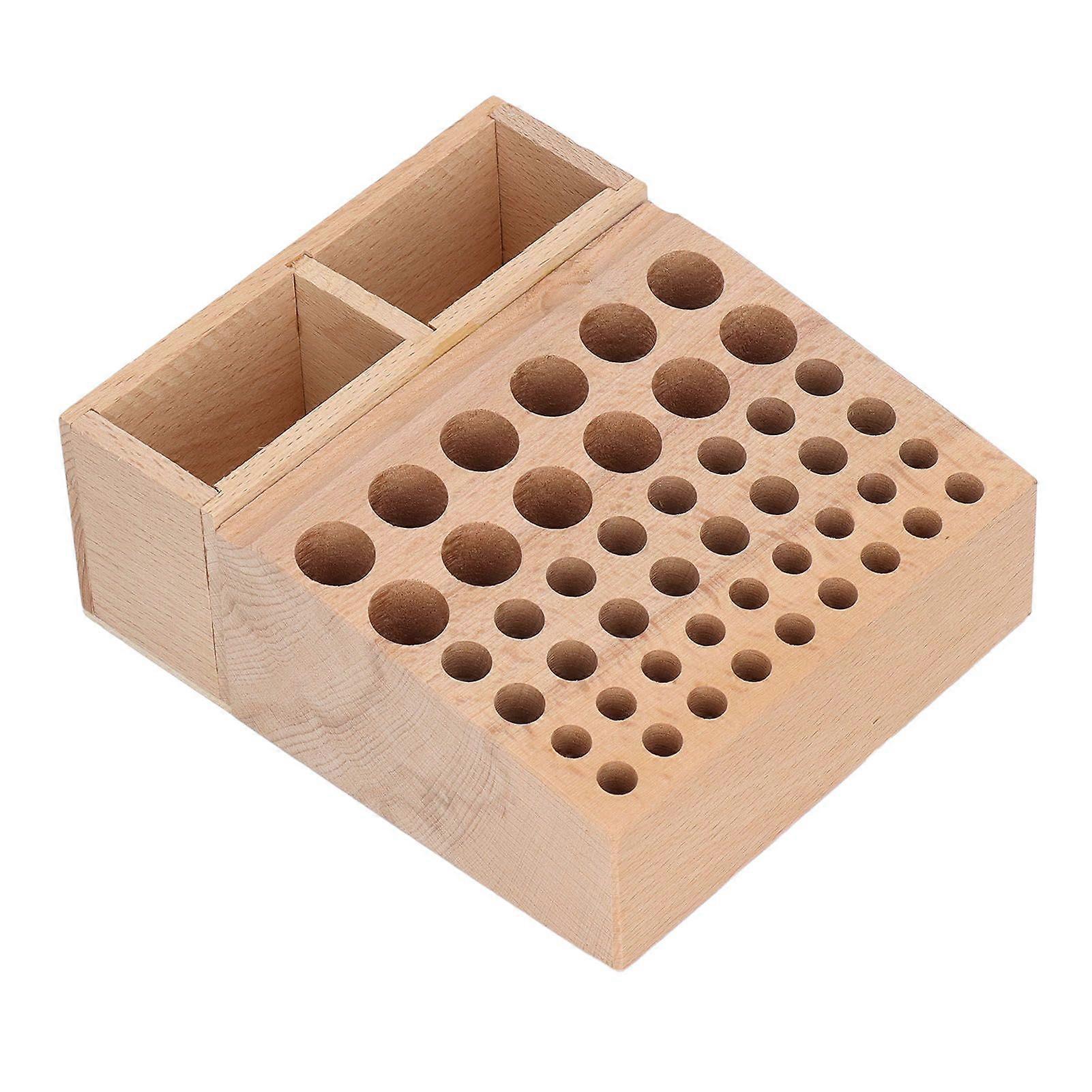 2025 أحدث نموذج حامل أداة جلدية 2 شبكة 46 ثقوب خشبية Leathercraft