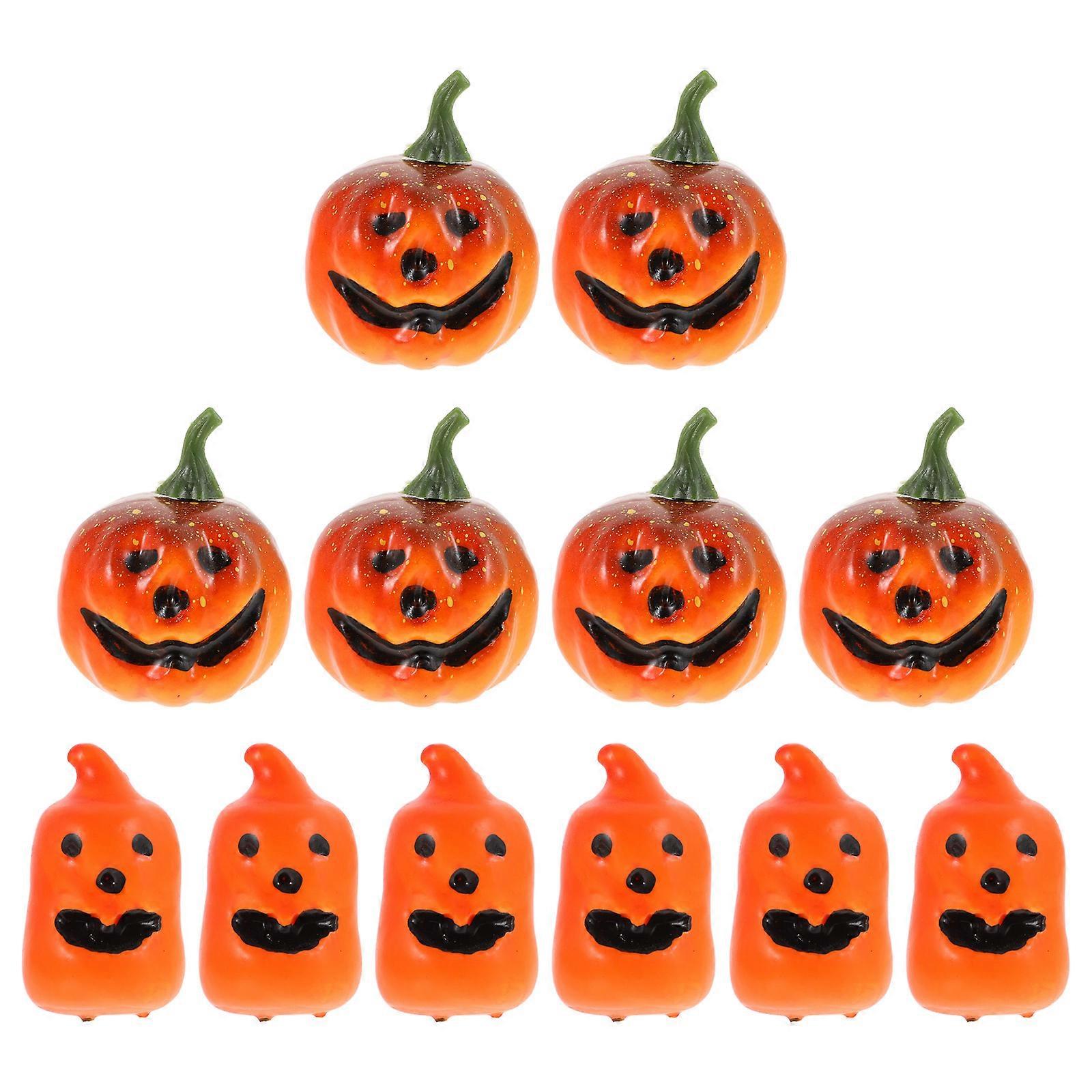 Halloween Simulation Pumpkin Foam Adornment Long Smile Shape Party Planners Festive Decorations 7X5.5CM 12Pcs