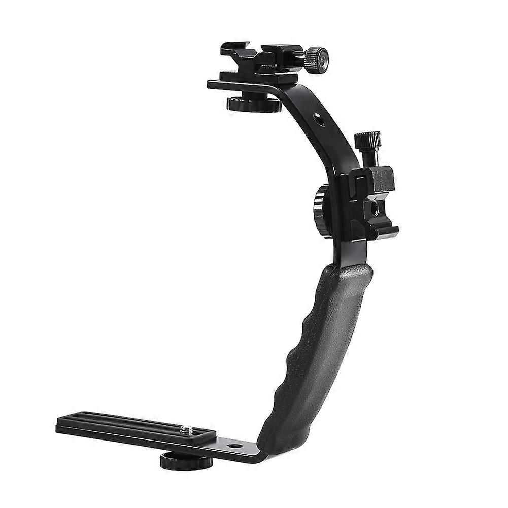 L Shaped Flash Bracket Holder Hot Shoe Mount for Flashlight DV Camcorder 120 135 Film Camera Accessory Durable Adjustable