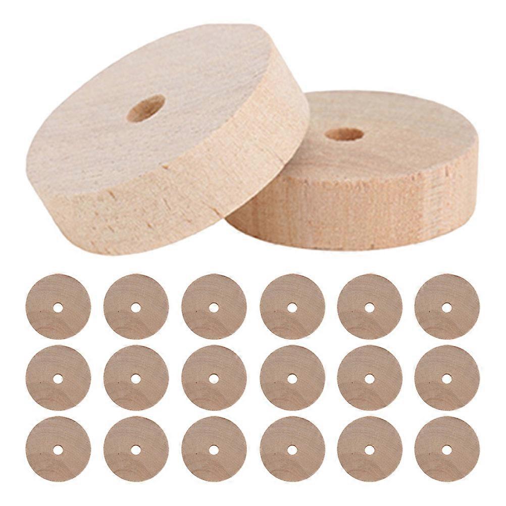 Toy Car Wheel Wooden Accessories Craft Projects Miniature 4.50X4.50X0.50CM 20Pack