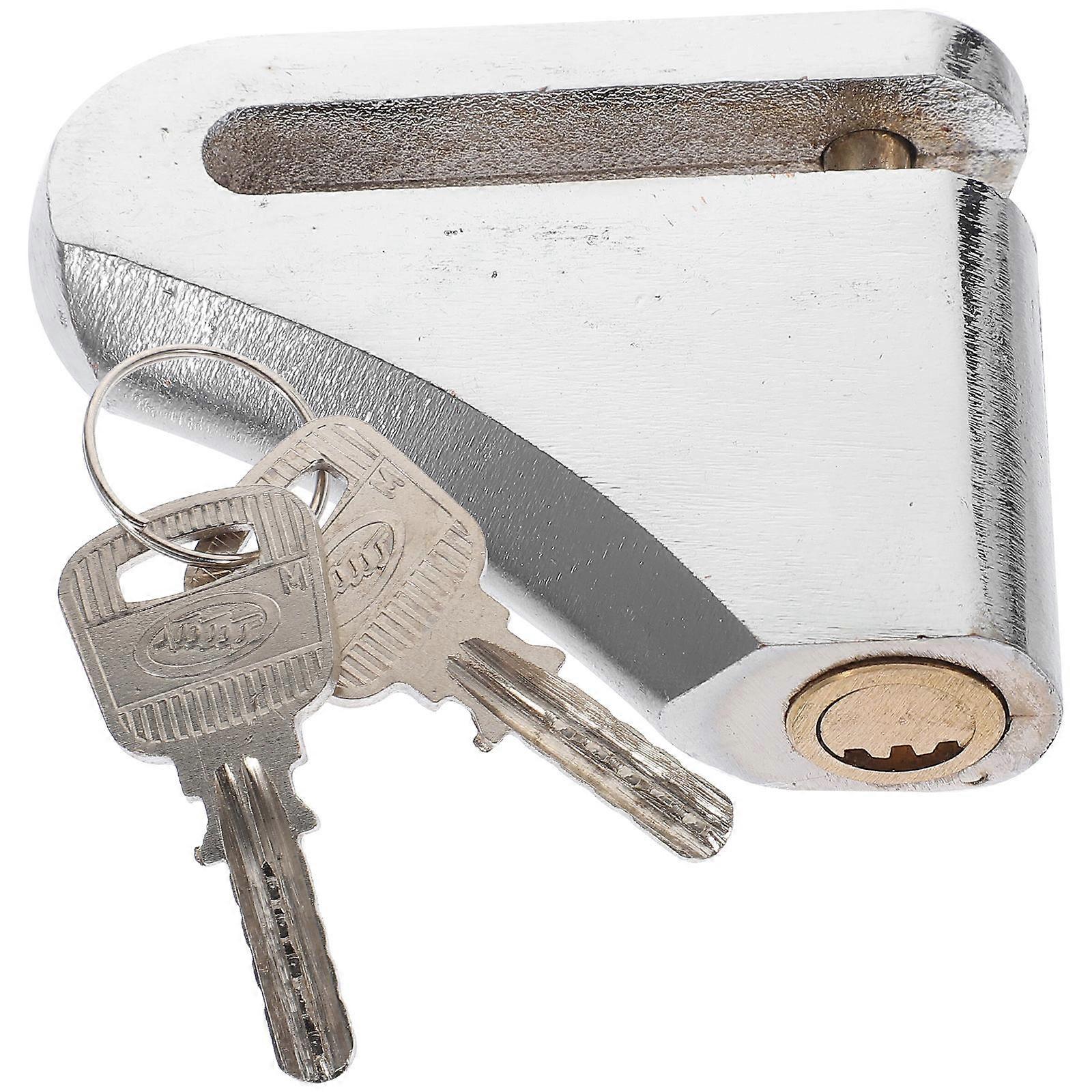 Compact Disc Brake Lock for Mountain Bikes, Motorcycles, and E Bikes – Lightweight, Portable Silver Wheel Security Lock for Cycling Accessories