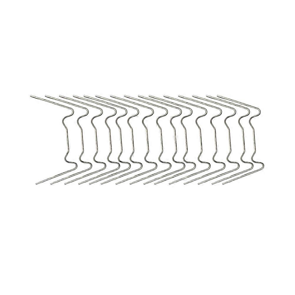 Gardening U-Shaped Nails Lawn Fixing Nails Outdoor Fixing Silver 9.50X3.00X1.00CM Wind Resistance 50Pcs