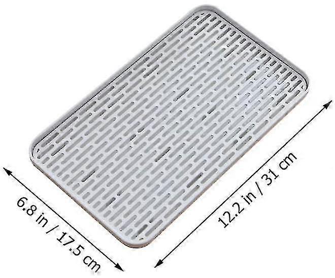 Dish Drying Mat Plastic Cup Drain Tray Double Layers Dish Rack Dish Drainer Rack