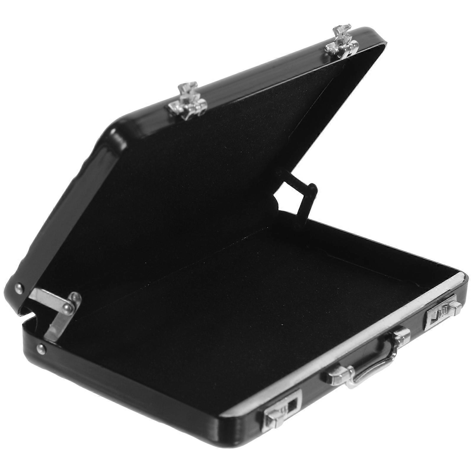 Card Box Business Card Storage Holder Safe Box Shape Card Box Portable Name Card Holder Briefcase Shape For Business Meetings Men 1Pcs