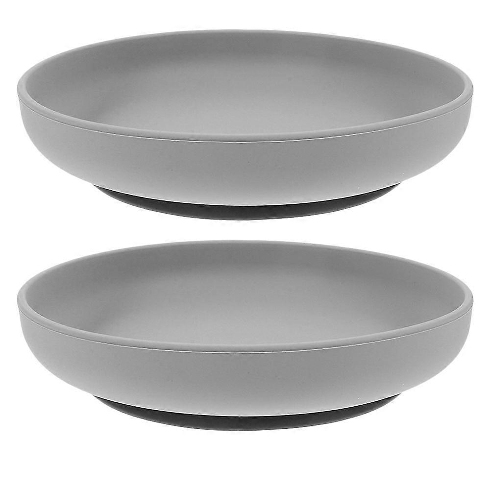 2pcs Silicone Suction Plates with High Sides for Elderly and Disabled – Spill Proof, Non Slip Dining Aid with Strong Base for Homes and Hospitals