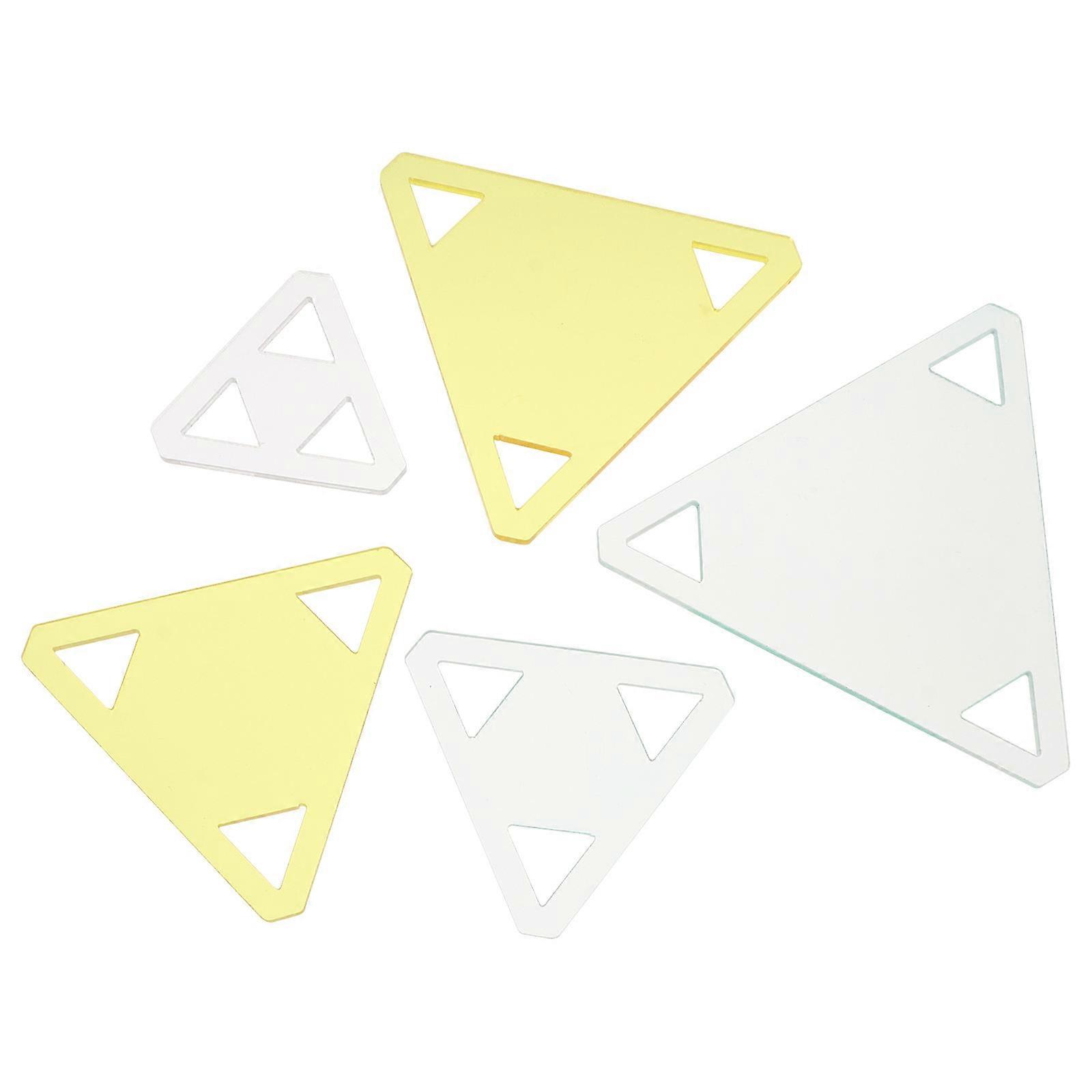 Quilting Stencils Template Frame Assorted Color Practical Design For DIY Craft Triangle Sewing 5Pcs