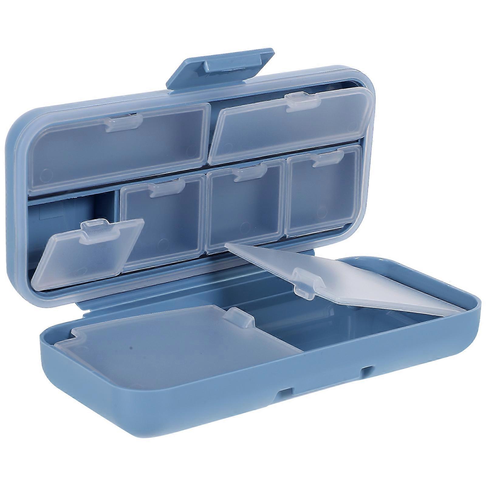 حبوب منع الحمل متعددة الشبكات حالة الطب المحمولة حالة ختم منظم التبعي أزرق 13.00X6.00X3.00CM 1 قطعة