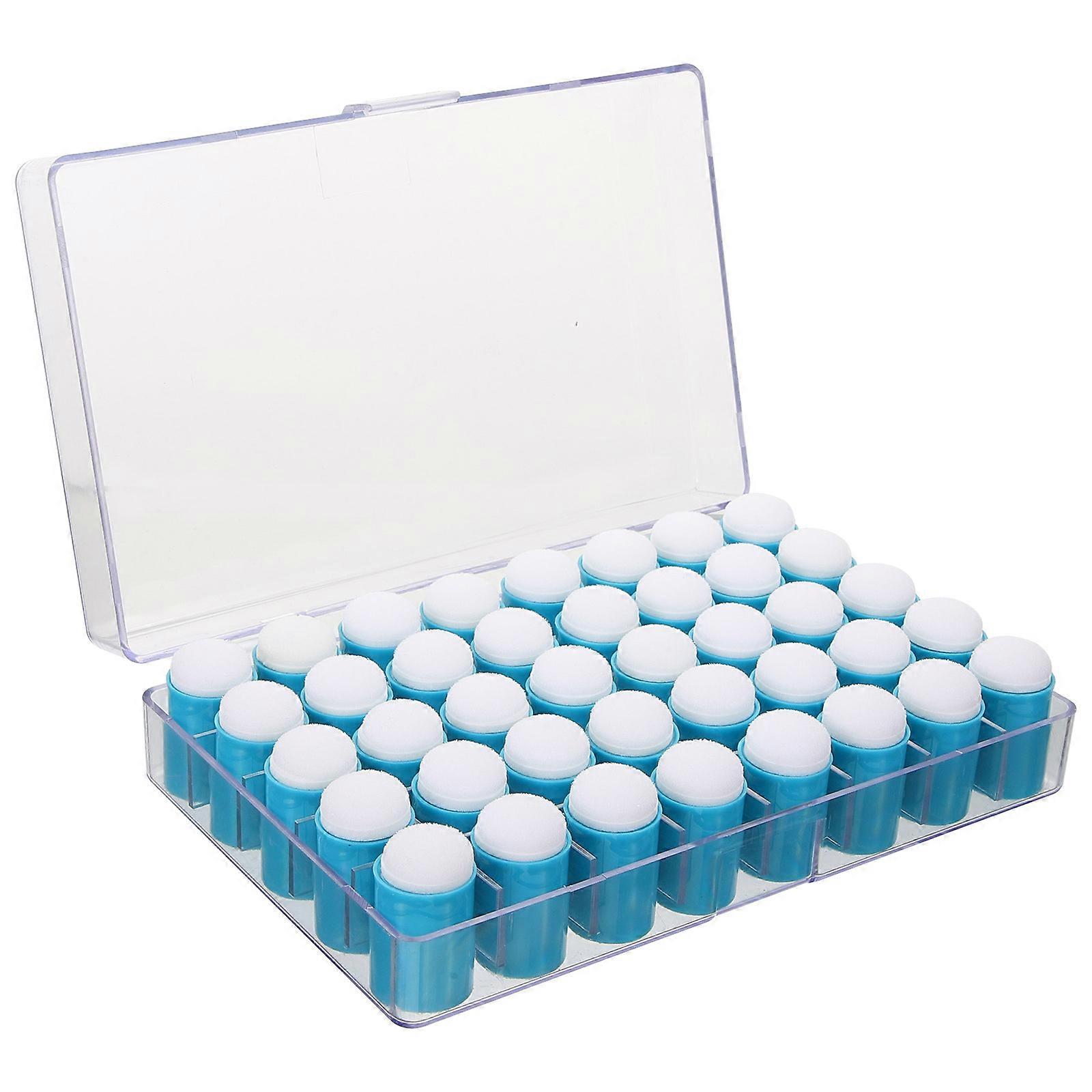 Éponge de peinture au doigt Artisanat Éponge à doigts Daubers outils bleu couleur estampage 40Set