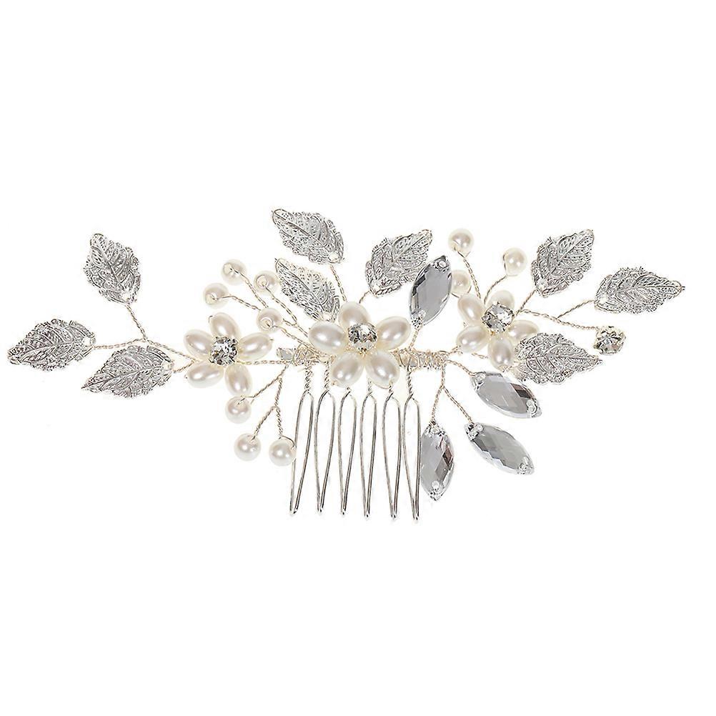 Elegant Bridal Hair Comb Rhinestones Side Comb Wedding Styling Tool 1Pack