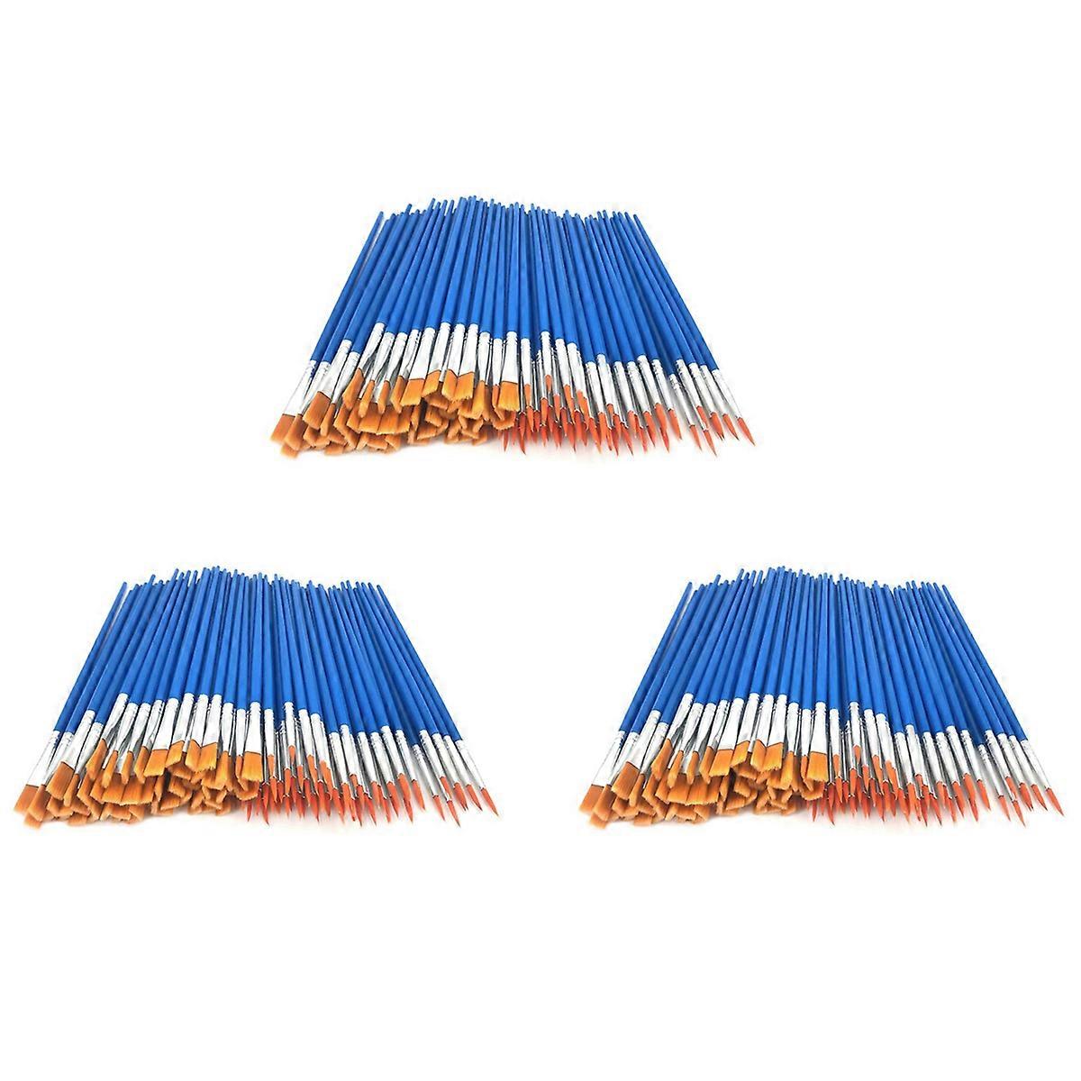 120 Pcs Flat and Round Paint Brushes Set, for Oil Watercolor Paint