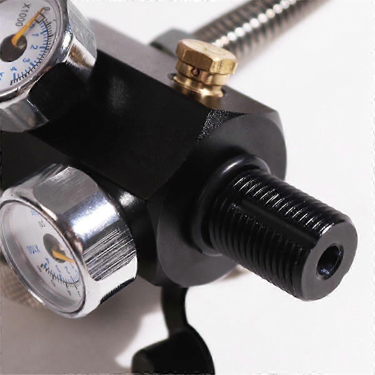 PCP خزان الهواء شحن صمام محطة تعبئة صمام مزدوج المقياس 5 / 8-18UNF 4500Psi مع ارتفاع 20 بوصة قبل