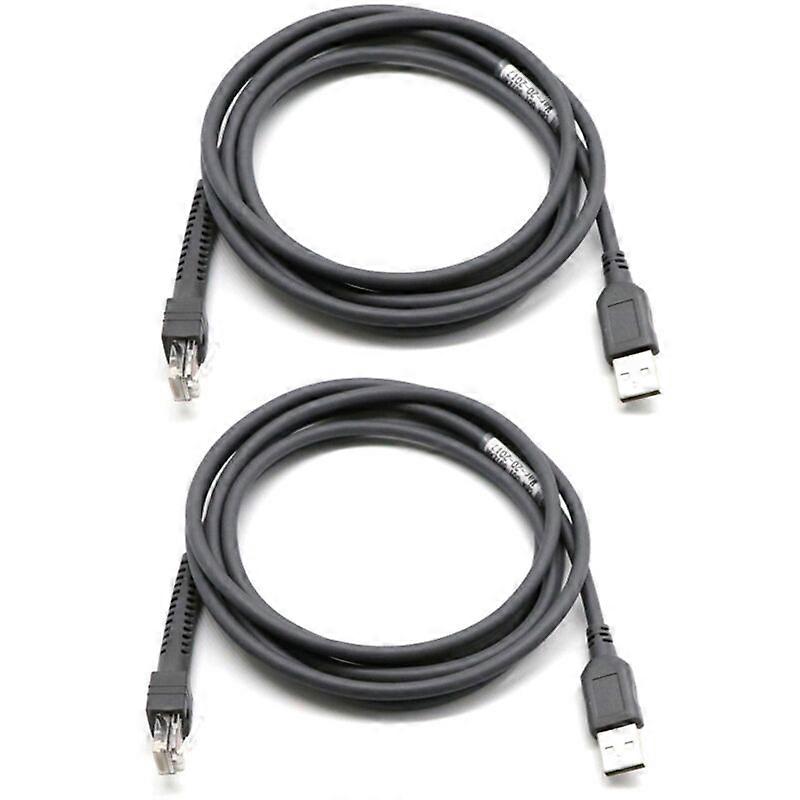 2X Scanner Data Cable Ls2208 Ap Ls4208 Ds9208 USB Port Barcode