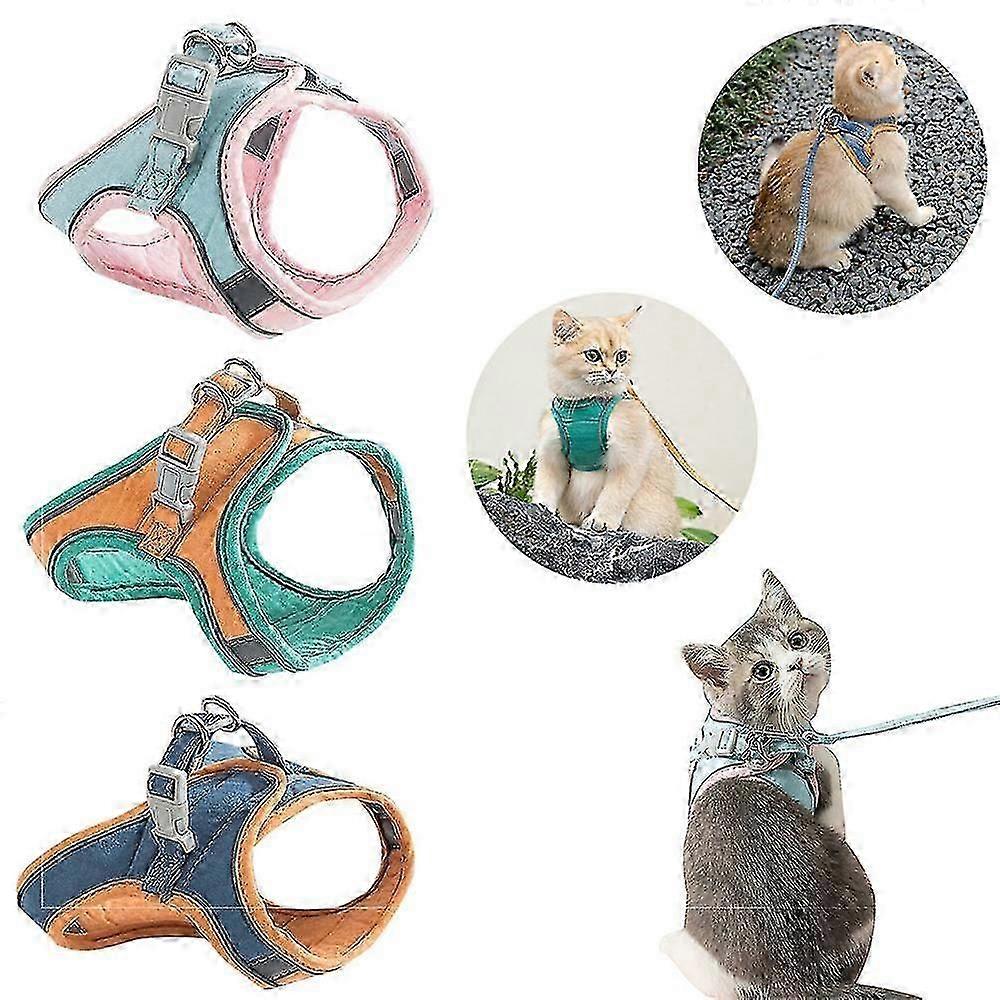 Cat Harness And Leash Set Ultra-light Kitten Collar Soft And Comfortable Cat Walking Jacket