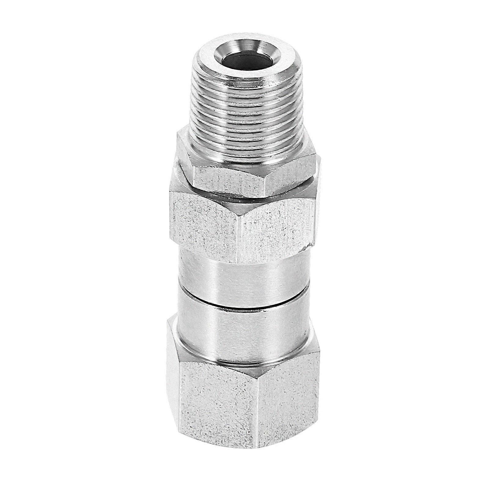 Stainless Steel Tube Fitting Compression Tube Fitting Silver Color For Refrigerator Water Line Replacement 2.4×1.2×1.2in 1Set