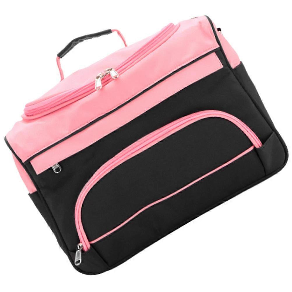 Barber Carrying Bag Large Hairdressing Tool Organizer For Hairdryers And Straighteners Pink 34.5x20x25cm 1Set