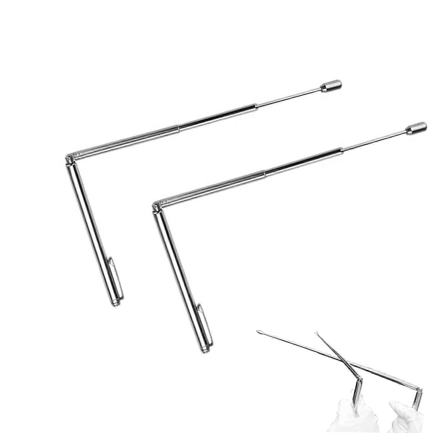 2 Pack Adjustable Metal Retractable Dowsing Rods for Water Divination, Perfect for Beginners and Professionals
