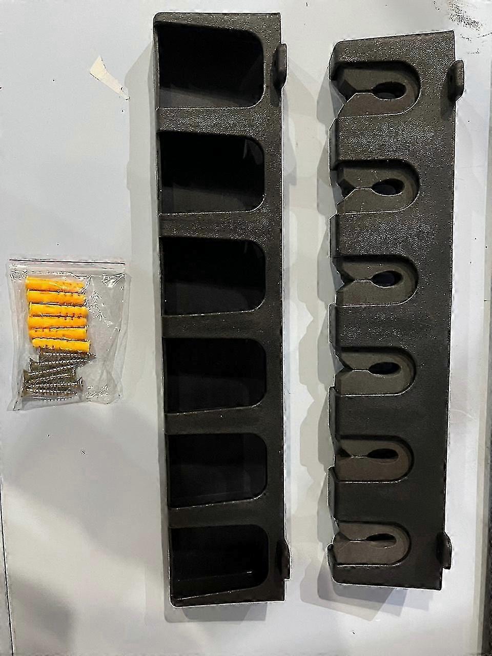 6-Rod Vertical Fishing Pole Holder Wall Mount Modular Rack