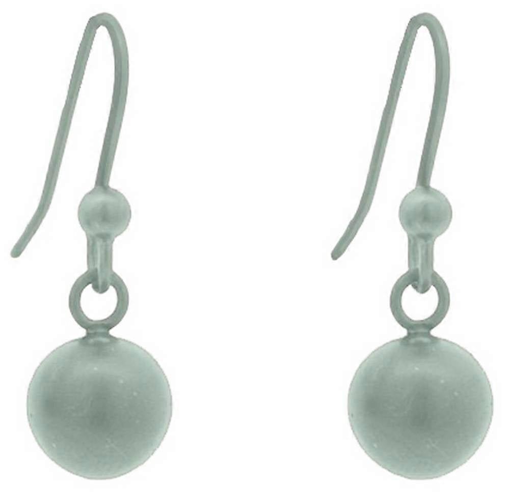 Ti2 Titanium Bead Drop Earrings - Light Green