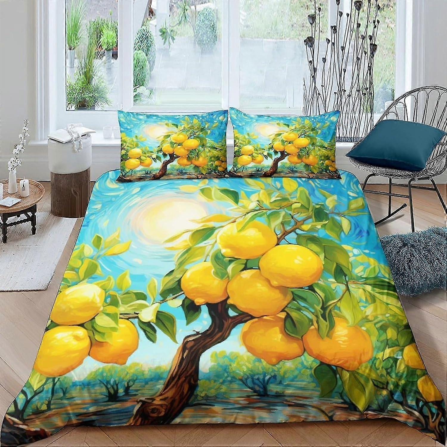 Ultra Soft Hypoallergenic Duvet Cover Set with Zipper Closure for Teens - 3D Printed Microfiber Bedding