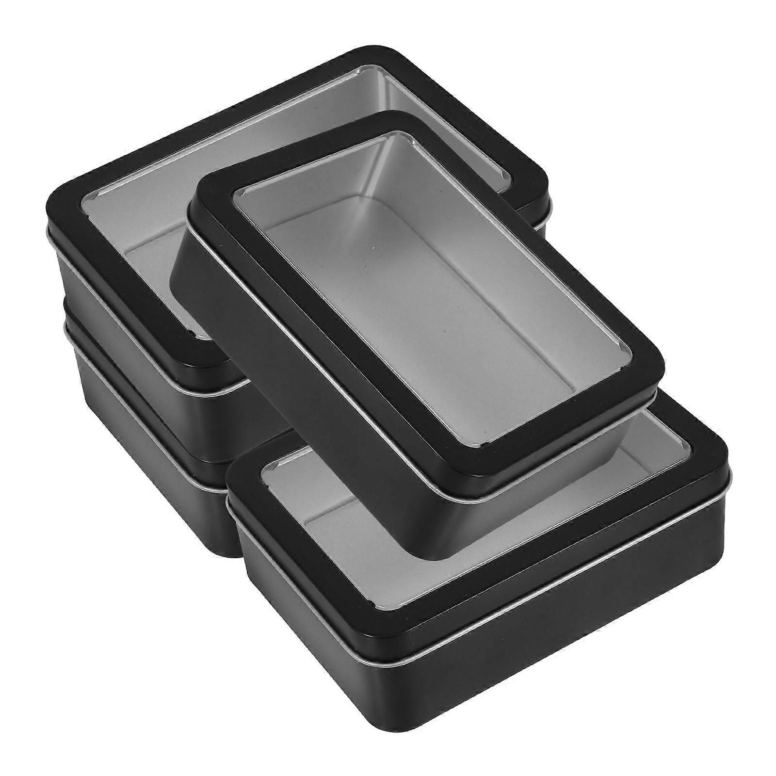 Small Metal Tin Box Rectangular Tin Box For Household Use 12.50X9.00X4.00CM Freshness Preservation