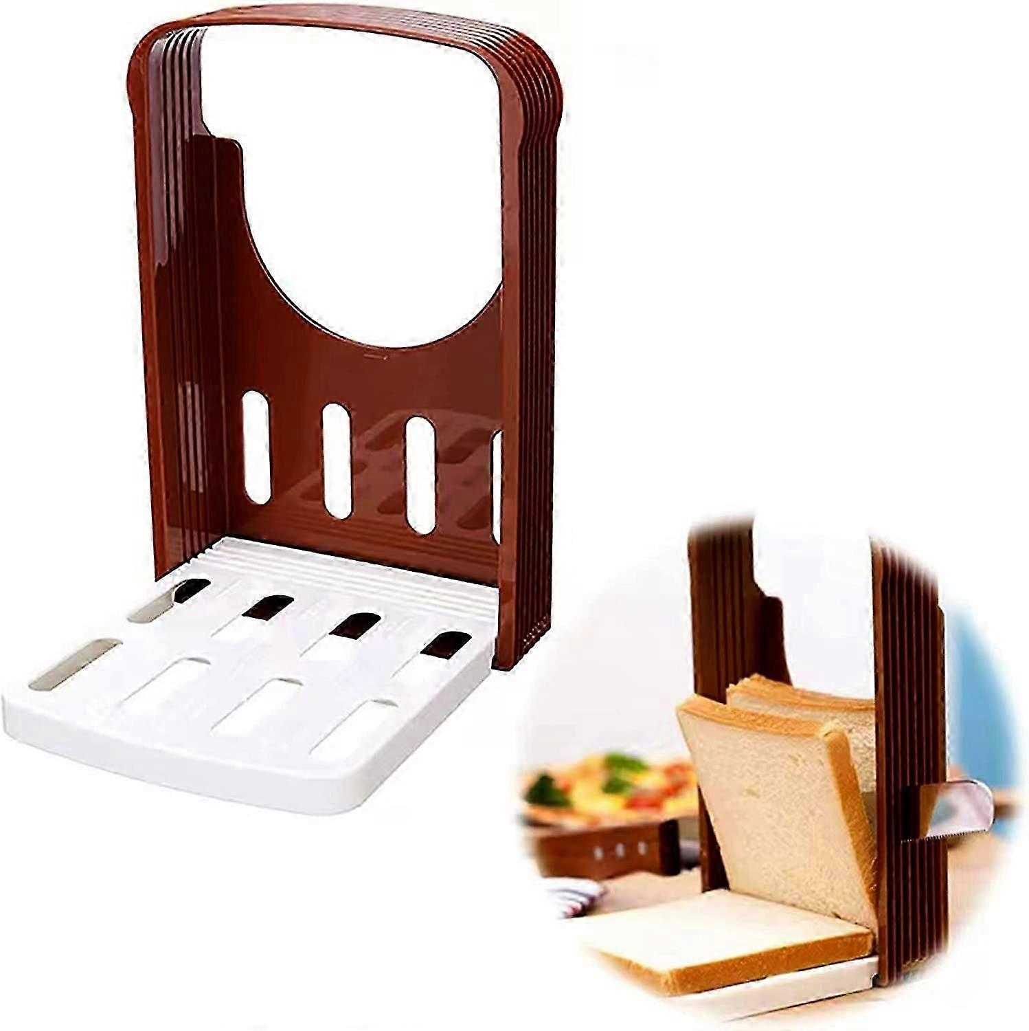 Compact Foldable Bread Slicer - Perfect for Sandwich, Toast & Baked Goods