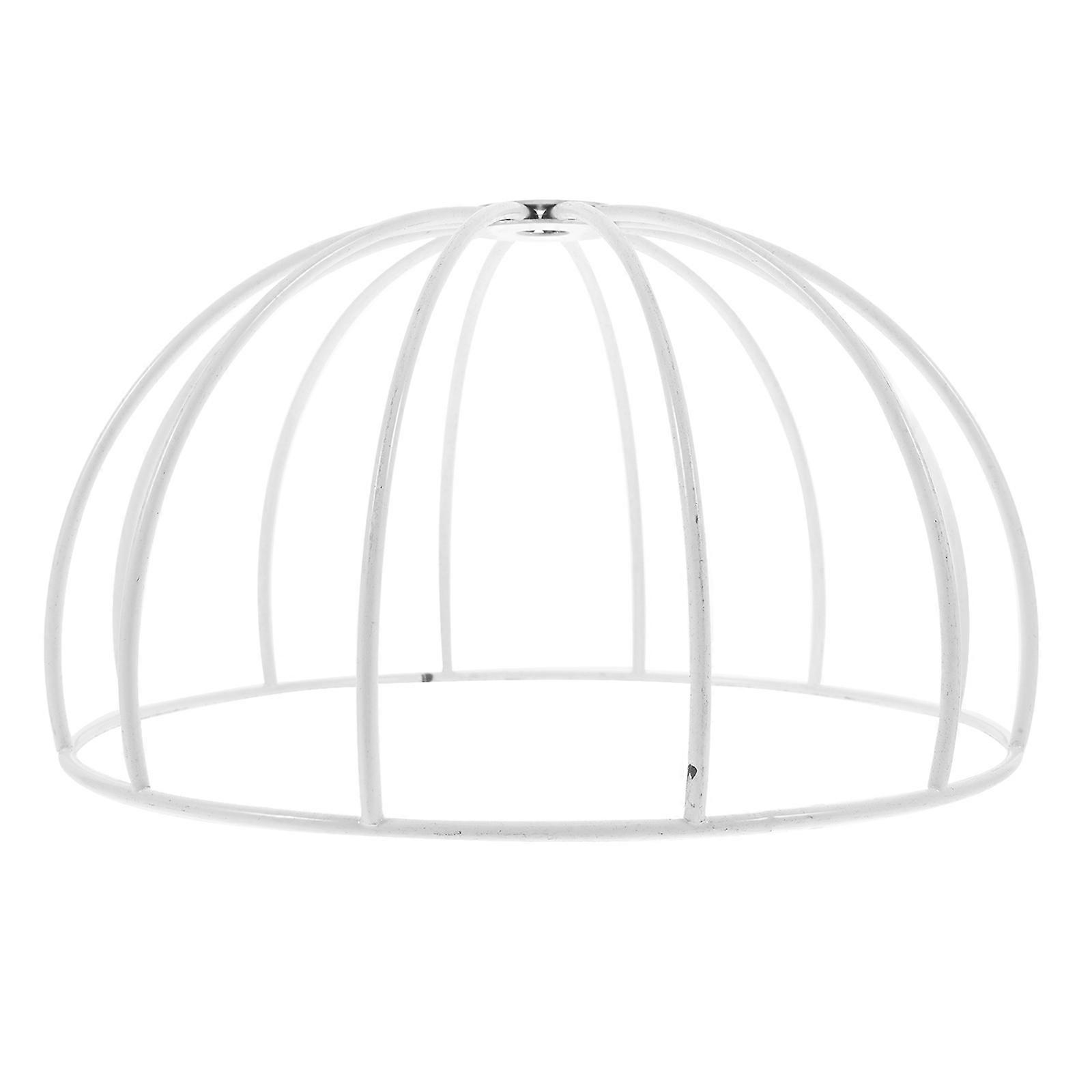 Chandelier Frame Metal Light Fixture White Lamp Shade Decorative Lamp Shade For Living Room Bedroom 7.3×7.3×4.1in 1Pack